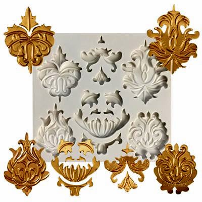 Barocco. Tante Bellissime decorazioni. Stampo in silicone