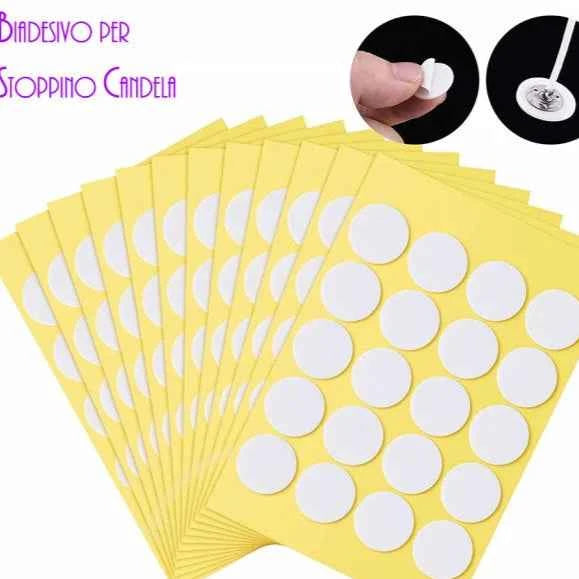 Set di 100 Biadesivi per Stoppini. Strumento per Candele