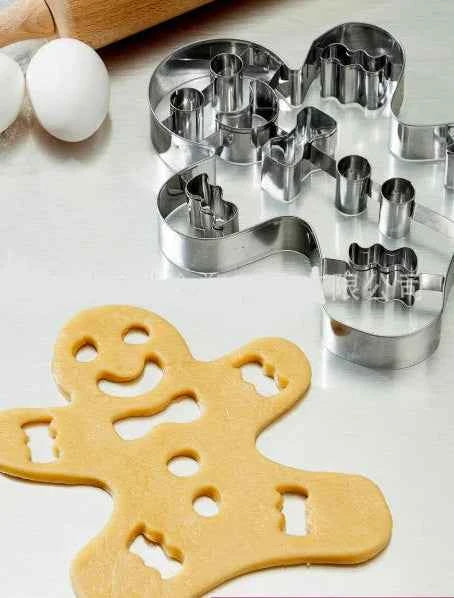 Grande stampo Gingerbread di 21 cm. Natale. Omino Pan di Zenzero. Stampo in acciaio inox