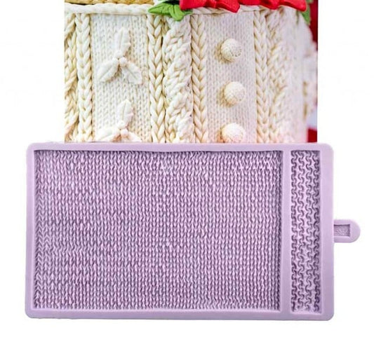 2 tipi di Maglia. Lana Uncinetto. Stampo in silicone