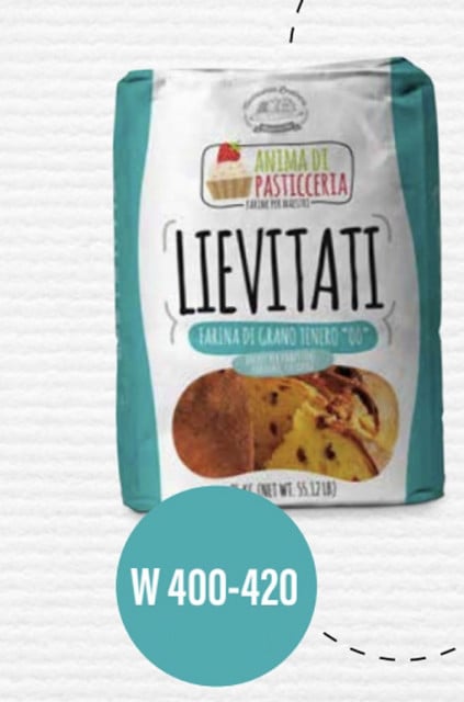 Large Leavened Products. W 400-420. Type 00 Soft Wheat Flour. Lendinara Milling. Pastry Soul.
