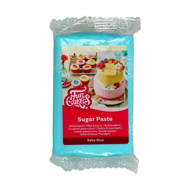 celeste baby blue. Pasta di zucchero FunCakes. 250 gr. Senza Glutine e Kosher