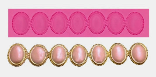 Bordo Perle decorate. Stampo in silicone