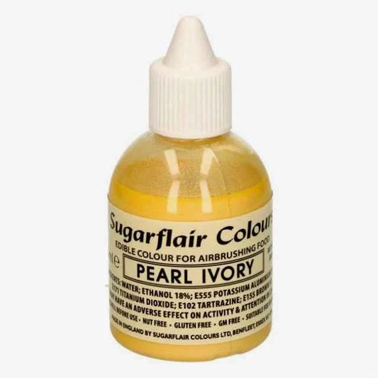 AVORIO PERLATO  60 ml. Colorante liquido anche per Aerografo. Sugarflair
