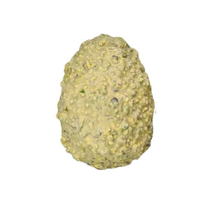 Uovo di Pasqua Artigianale ricoperto di pistacchi, GLASSATO CIOCCOLATO BIANCO e FARCITO al pistacchio