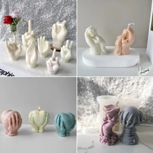 Stupendi gesta Mano in tantissimi modelli. Stampo in silicone anche per Candele - WORLD PRODUCTS SHOP
