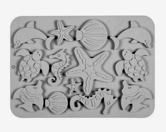 Large silicone mat with 26 Forest leaves. 32 x 32 cm mold. Bosco Natura line.