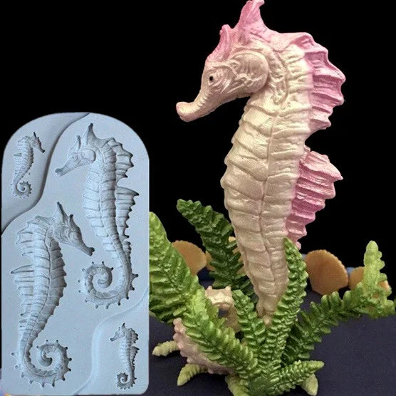 Cavalluccio di Mare. Stampi in silicone di 4 forme