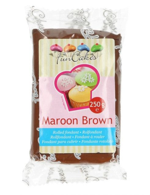 Brown. FunCakes Sugar Paste. 250g. Gluten-Free and Kosher.