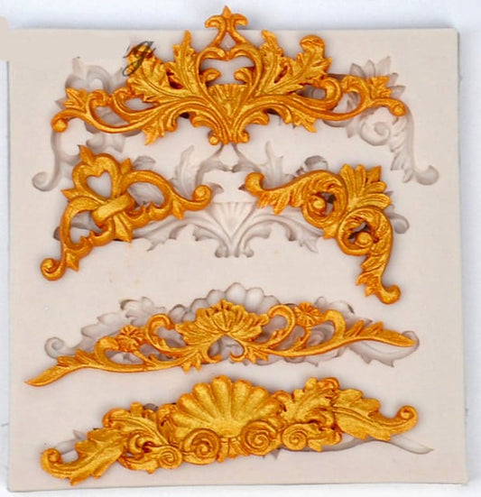 Barocco.5 Stupende decorazioni. Stampo in silicone