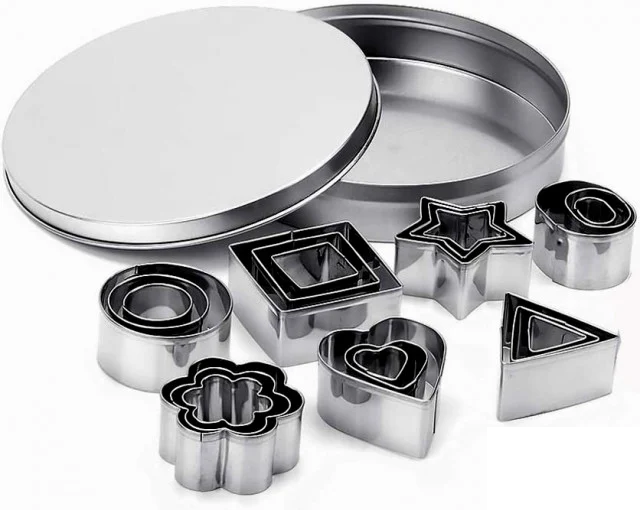 Set C of 24 Geometric Metal Cutter Molds