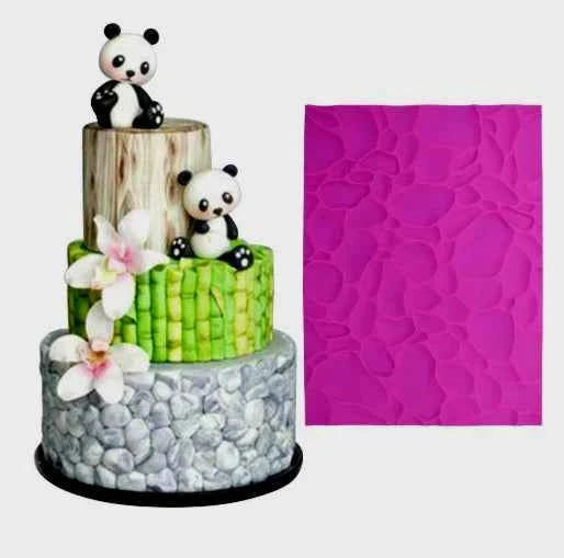 Muro di Sassi e Pietra. Grande Stampo in silicone. Tappetino 19 x 26 cm