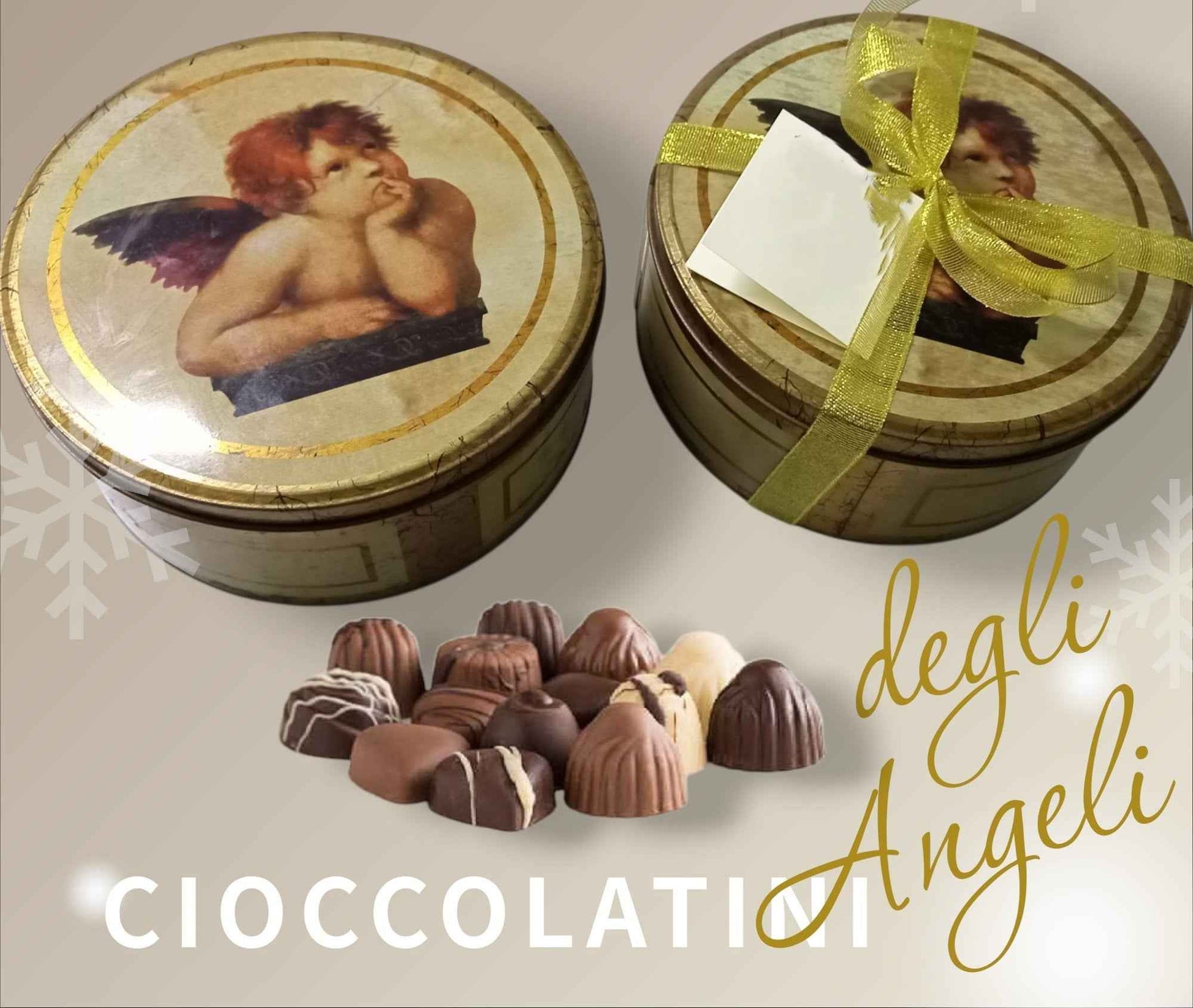 cioccolatini degli Angeli in Scatola di Latta