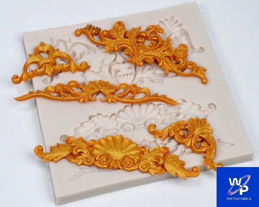 Vintage Barocco. 5 Fantastiche decorazioni. Stampo in silicone