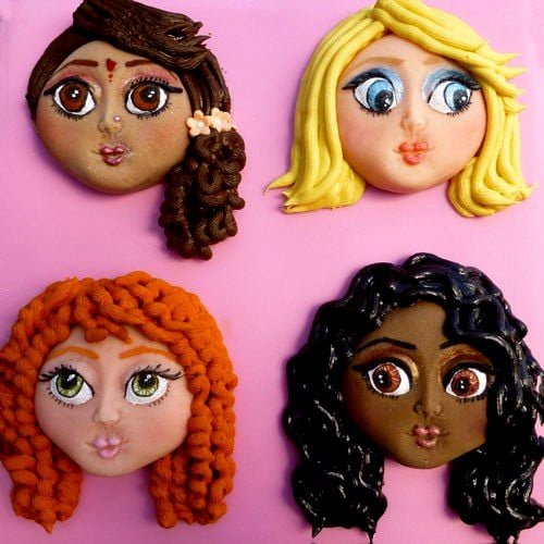 Stampo in silicone Viso di Ragazza!! Large Girl Face / Head - Karen Davies