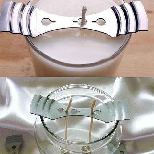 Set di 2 supporti per Stoppini in metallo per Candele