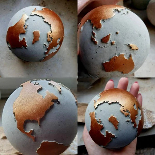 Globo Terra 3/D nello Spazio con tutti i continenti. Stampo in silicone anche per Candele - WORLD PRODUCTS SHOP