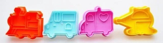 Elicottero Treno Ambulanza e Autobus. Stampi Tagliapasta