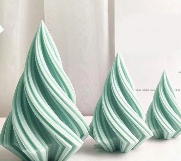 Grande Albero di Natale a Spirale in 3 dimensioni. Stampo in silicone anche per Candele - WORLD PRODUCTS SHOP