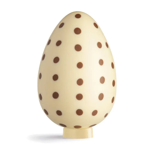 Uovo di Cioccolato Pois. Cioccolato bianco.