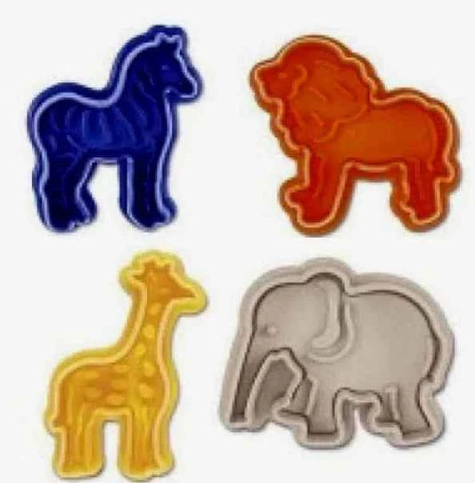 Animali Zoo. Set di 4 stampi ad espulsione Tagliapasta
