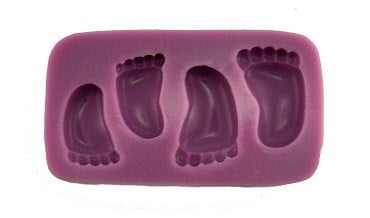 Baby Feet in 2 Sizes. Silicone Molds.