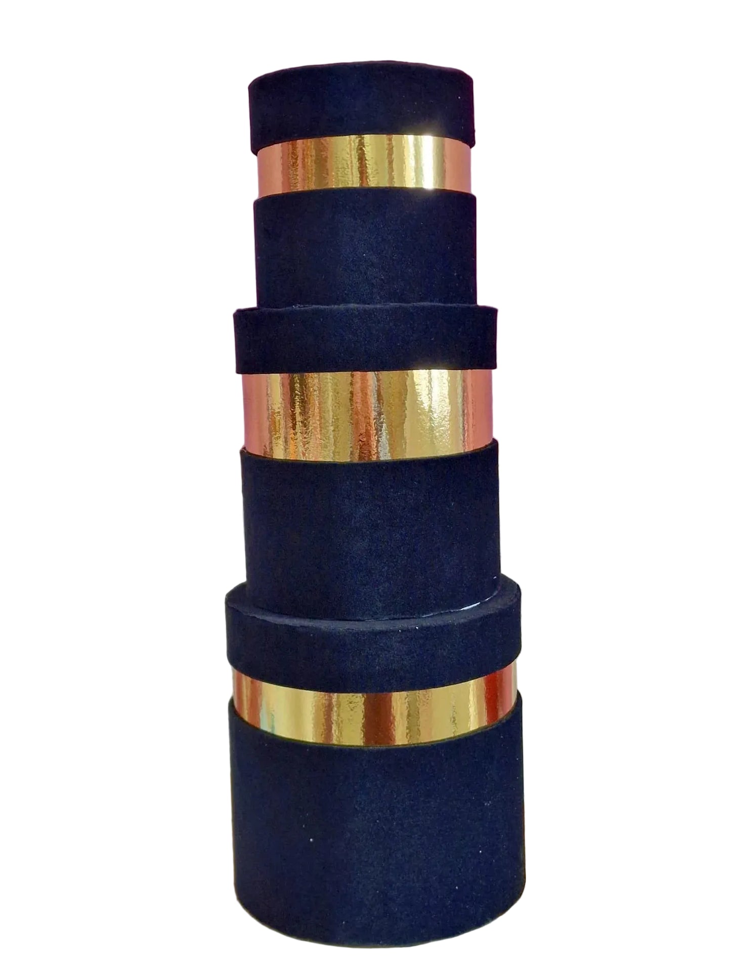 Scatole velluto con bordo oro NERO