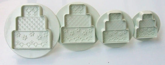 Wedding Cakes and Marriage Cakes. Set of 4 ejection molds. Cookie cutters of various sizes.