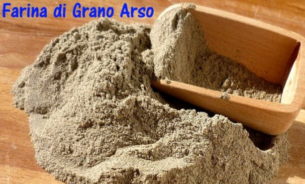 Stone-ground burnt wheat flour