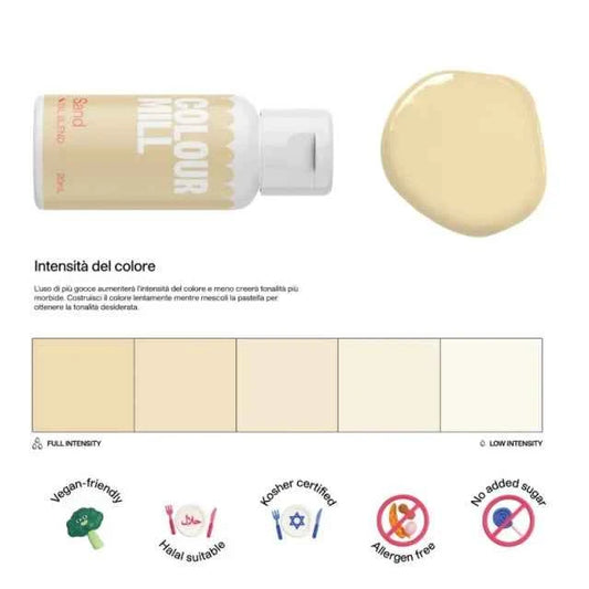 Sabbia. Colour Mill Sand. Colorante alimentare a base olio di 20 ml