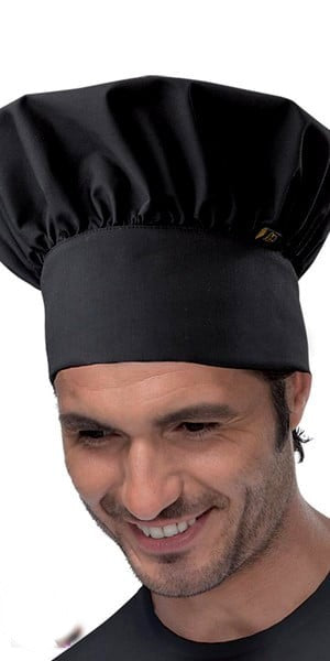 Cappello Nero da Cuoco per Uomo o Donna In Taglia Unica