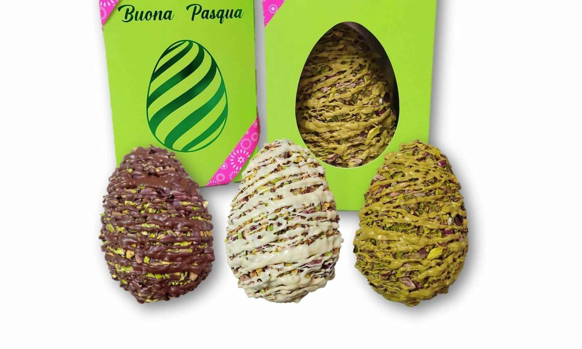 Uovo Pistacchio classico. 1.3 KILO. WORLD PRODUCTS SHOP By Chef Giovanni Pantaleo