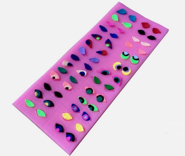 Many types of eyes and expressions. Silicone mold.