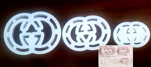 Grande Logo Versace Stampo Griffe Cutter. Set di 3 Stampi