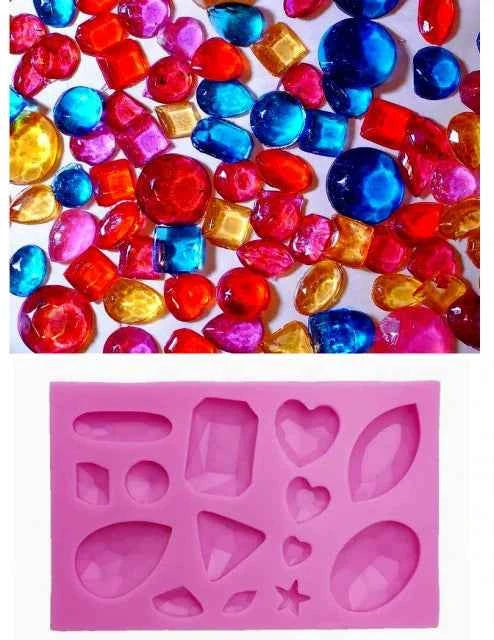 Mini Diamanti e Gemme. Stampo in Silicone