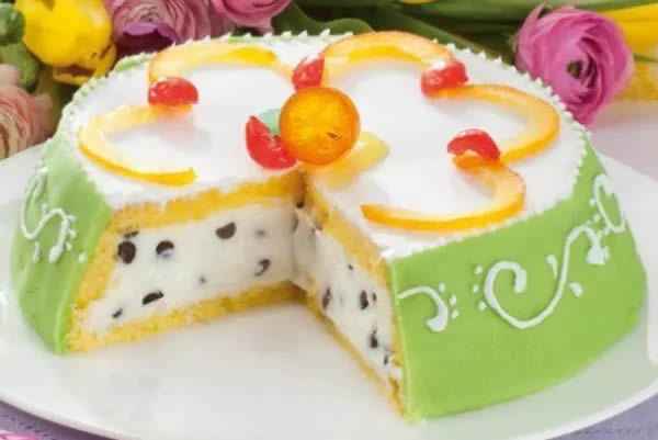 Cassata Siciliana Artigianale con ricotta fresca di pecora e glassa VERDE – 1,5Kg