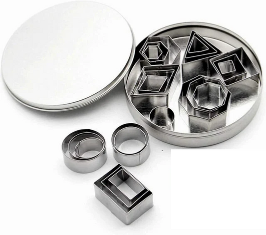 Set C of 24 Geometric Metal Cutter Molds