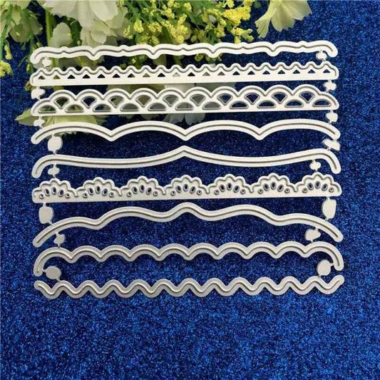 Cornice. Centrino Ovali. 6 Fustelle sottili metalliche per Scrapbooking