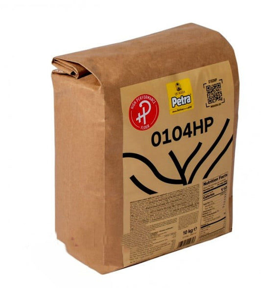 PETRA 0104 HP. Miscela di farina di grano tenero tipo "00", farina di Farro integrale germogliato, grits di Ceci germogliati, Malto non diastasico