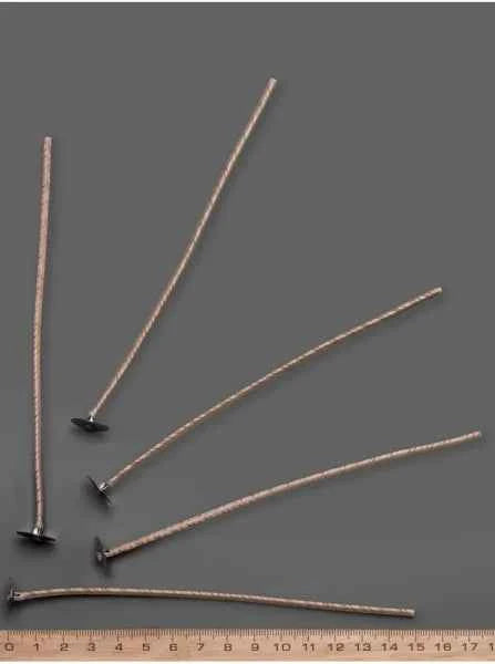 Stoppini piatti e doppi di 16 cm in legno per candele