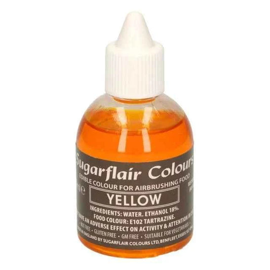 Giallo 60 ml. Colorante liquido anche per Aerografo. Sugarflair