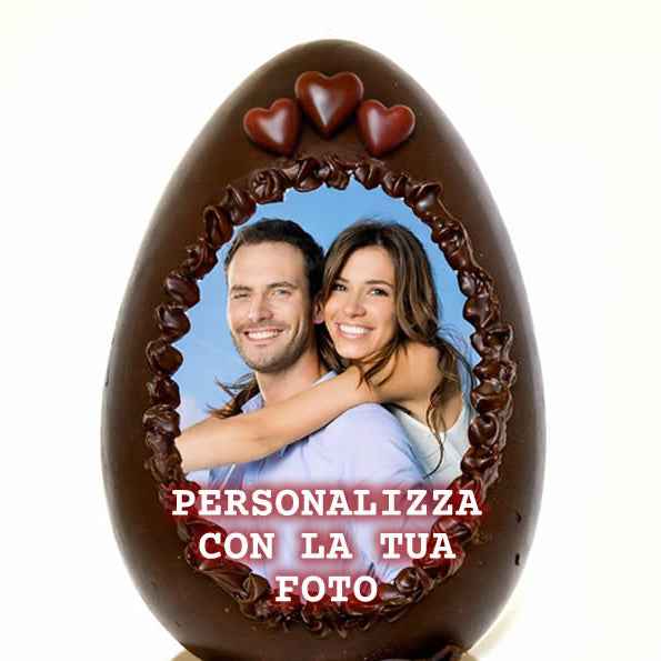 Uovo di Pasqua Artigianale personalizzato con la tua Foto Stampata Farcito al pistacchio da oltre 1,3kg