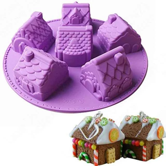 Casa e Casette. Stampo in silicone con 6 tipologie