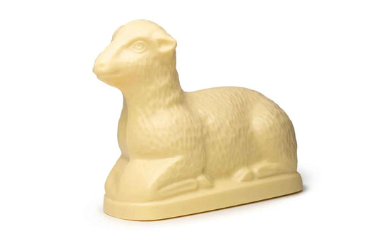 Agnello di cioccolato bianco.   1 KILO
