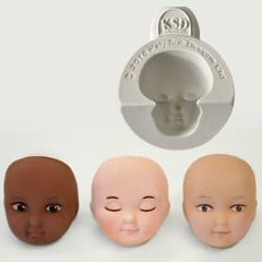 Viso Generico. Head set A. Stampo in silicone. Katy Sue.