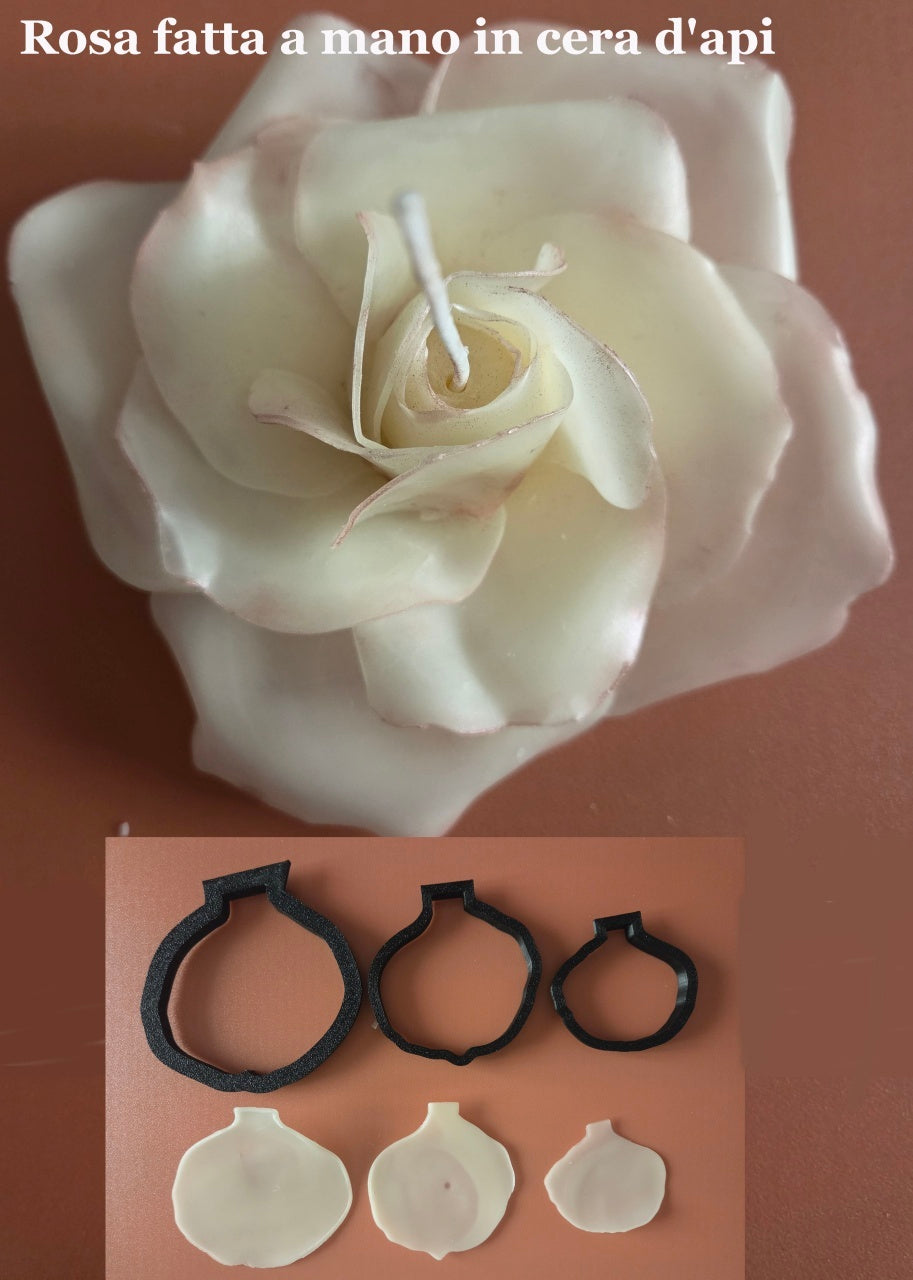 Fiore di Loto in Cera d'Api realizzato a mano. Set di 3 Stampi Cutter - WORLD PRODUCTS SHOP