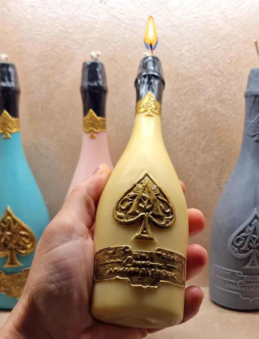 Bottiglia Champagne Ace of Spades. Stampo in silicone anche per Candele - WORLD PRODUCTS SHOP