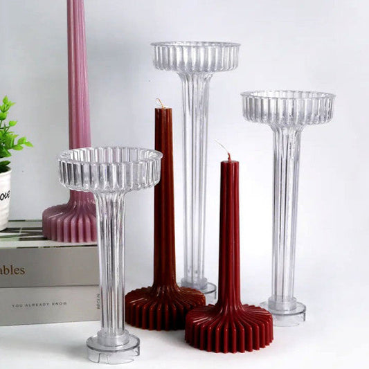 Set di 3 Vasi a Lampada lunghe 20-25 e 30 cm. Stampo in plastica anche per Candele - WORLD PRODUCTS SHOP