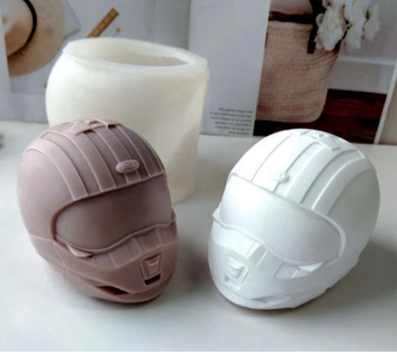 Novità! Grande Casco Racing di 12 x 9.7 cm. Stampo in silicone anche per Candele - WORLD PRODUCTS SHOP