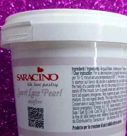 Pasta Merletto Saracino. Miscela Bianca colorabile per Pizzi. 200 gr